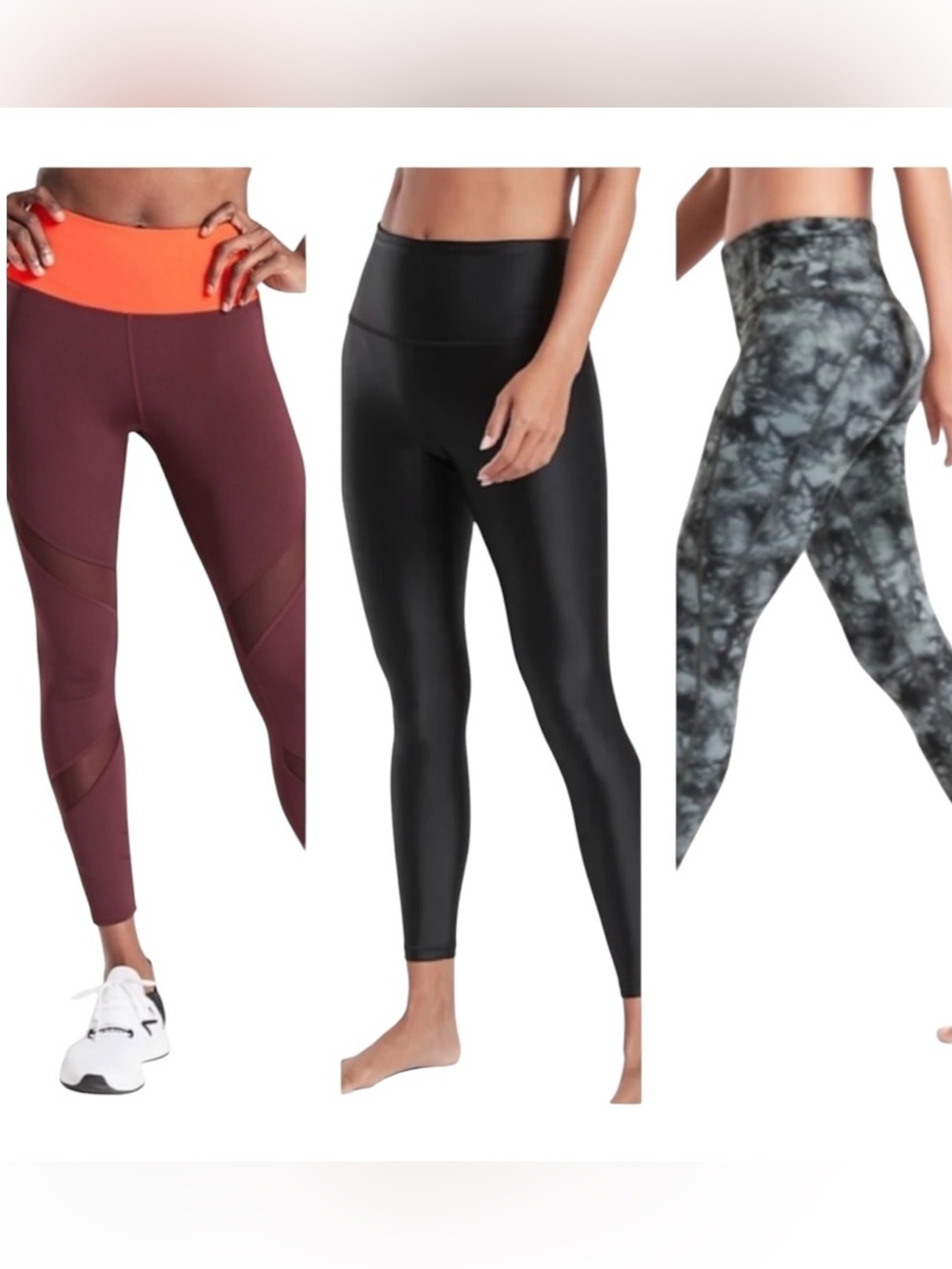 Lot of THREE Athleta leggings all size XXS all in excellent like-new condition